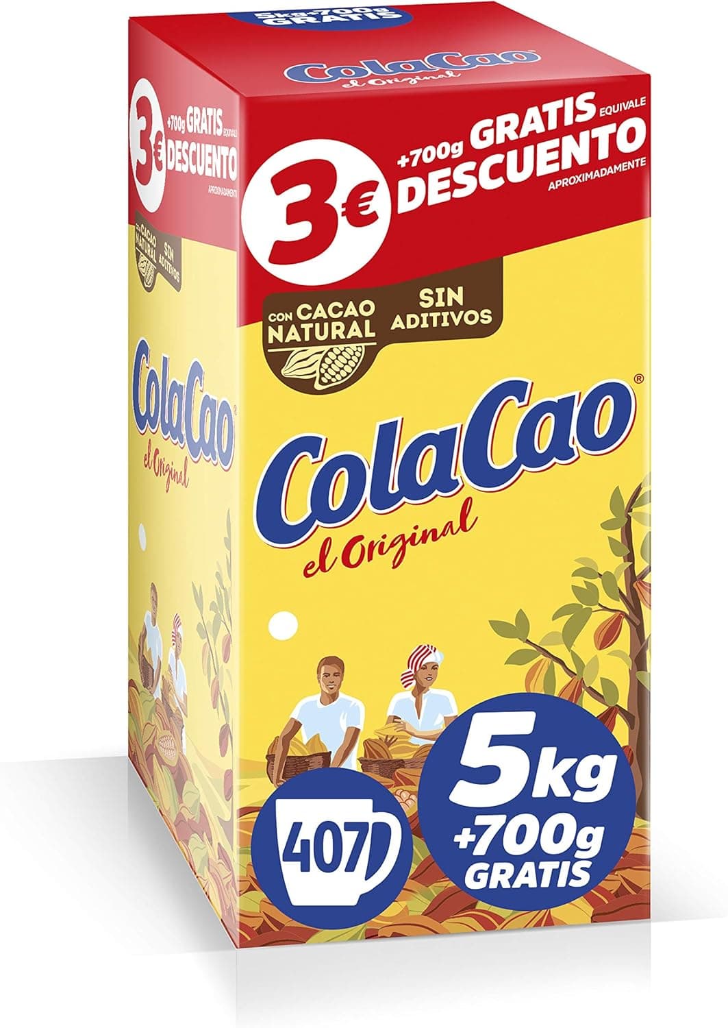 ColaCao, Original, com cacau natural, formato de poupança - 5,7 kg