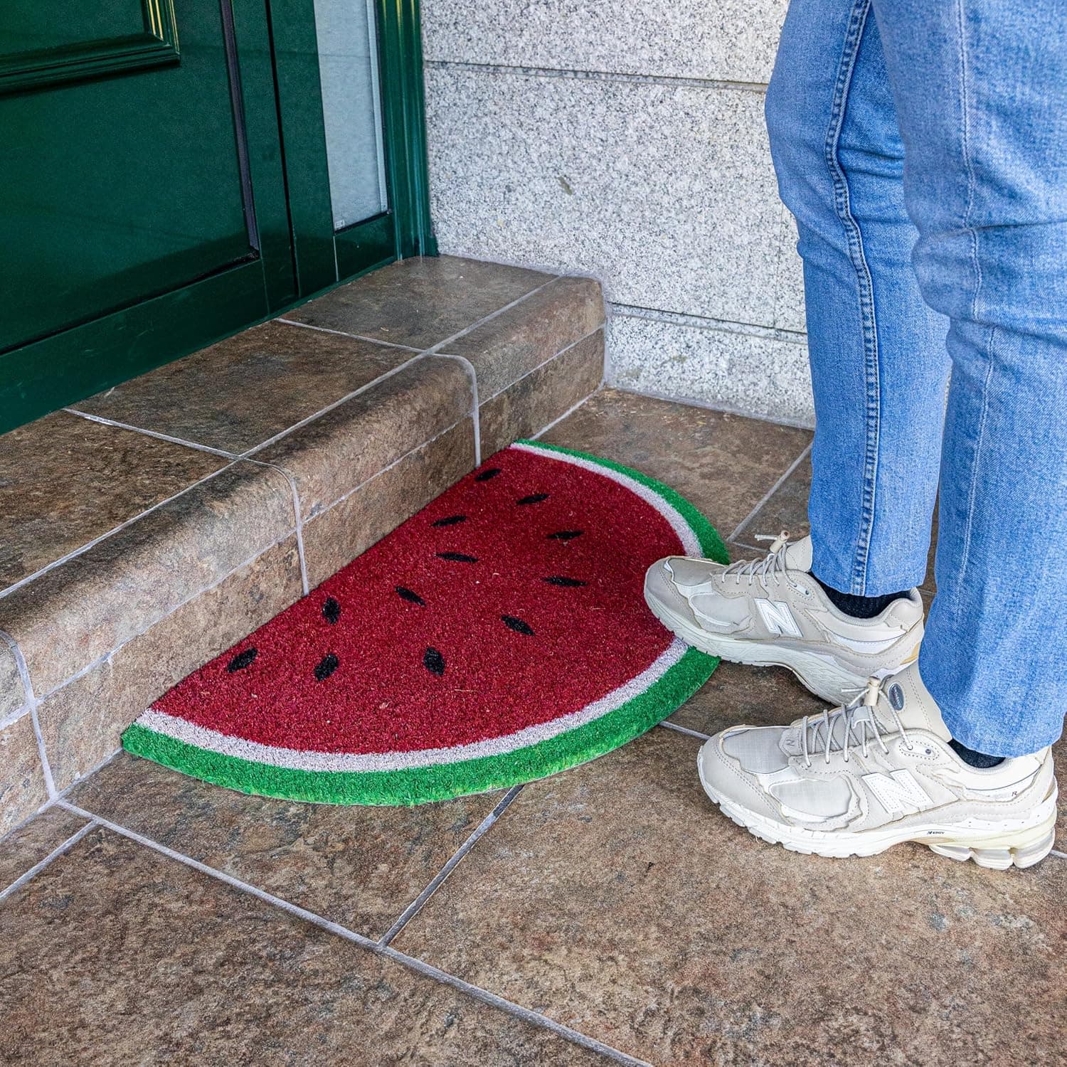 Fisura Tapete exterior com base antiderrapante de PVC. Medidas: 70 cm x 40 cm