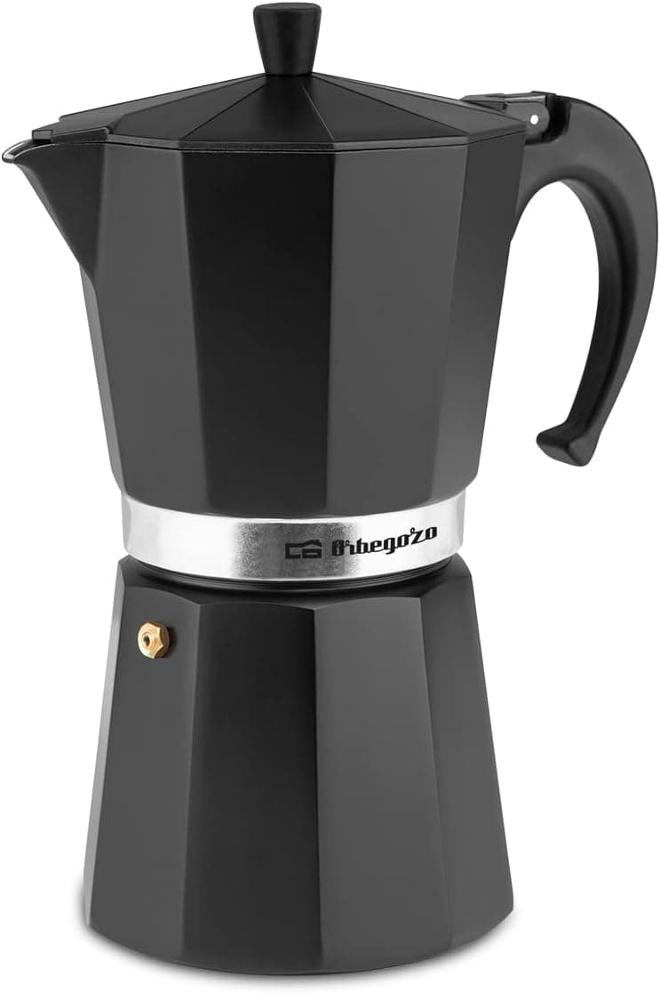 Orbegozo, Cafeteira em alumínio, cor preta