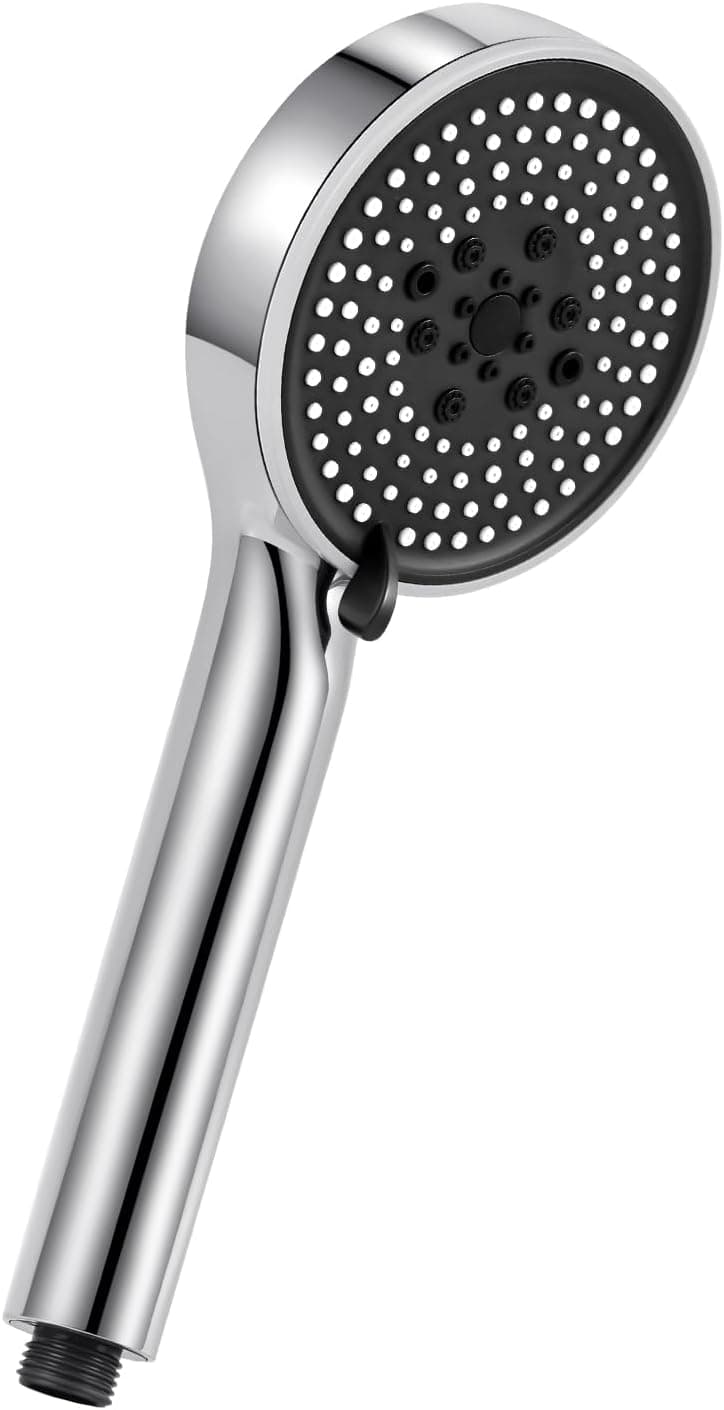 Netinpeater Cabeça de chuveiro, cabeça de chuveiro grande (120 mm de diâmetro), alta pressão com 5 tipos de modos (sem mangueira)
