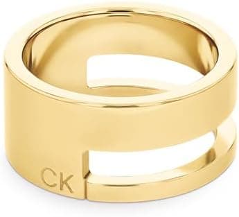 Calvin Klein Anel Feminino Coleção GEOMETRIC ESSENTIALS em Aço Inoxidável - Disponível em Prata ou Ouro