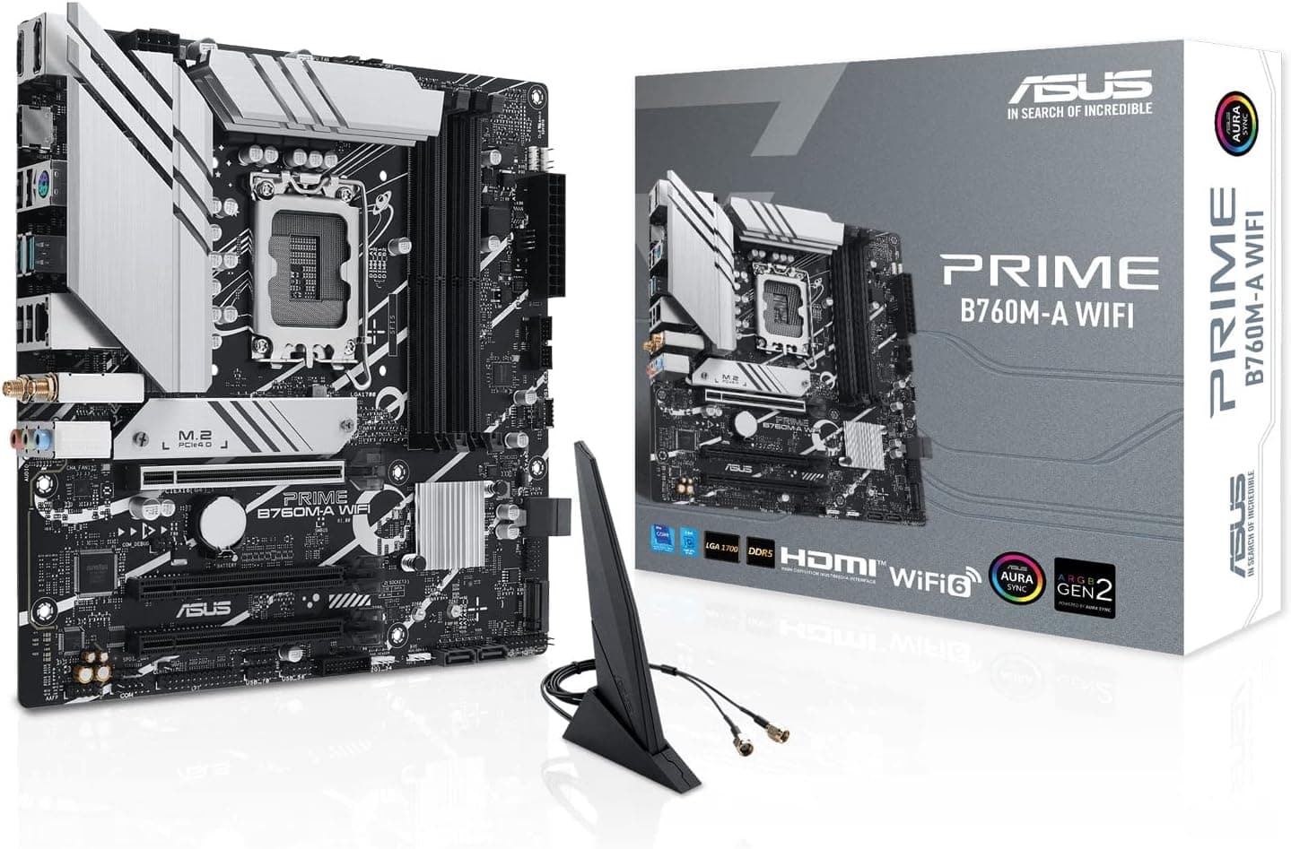 ASUS PRIME B760M-A | Motherboard mATX com WiFi 6 compatível com Intel LGA 1700 e DDR5