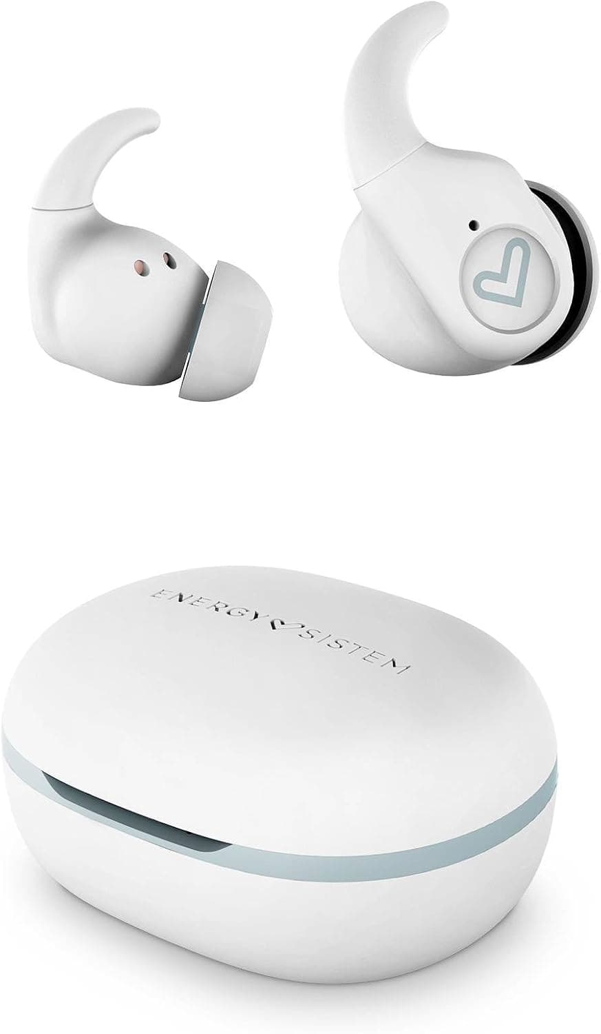 Energy Sistem Auriculares desportivos arena (Bluetooth 5.3, True Wireless Stereo, Secure fit+, IPX5, ESmart Connect App) branco