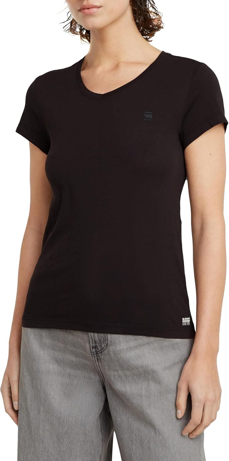 G-STAR Mujer Eyben Slim Top Com Decote Em V 2.0