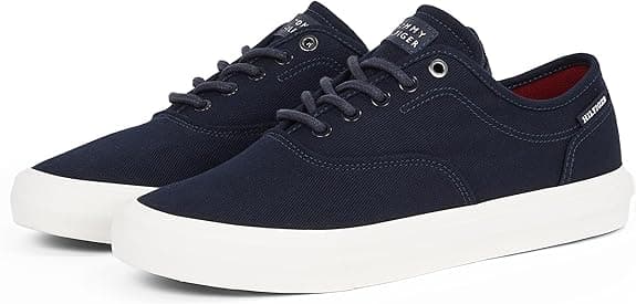 Tommy Hilfiger TH Hi Vulc Low Oxford Twill FM0FM05400 | Sapatilhas casuais de lona para homem