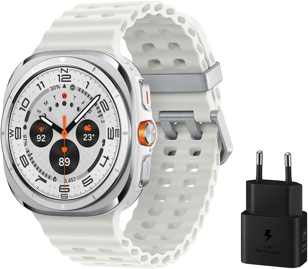 Samsung Galaxy Watch Ultra LTE 47 mm carregador - smartwatch, controlo de saúde, rastreamento desportivo, branco
