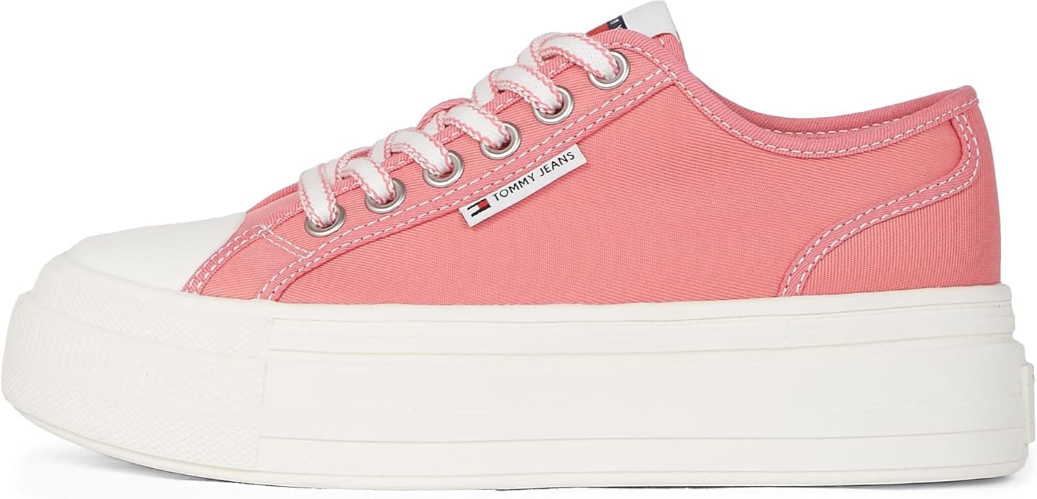 Tommy Jeans Women's Tjw Foxing Flatform Sneaker Low En0en02713, Sapatilhas para mulher