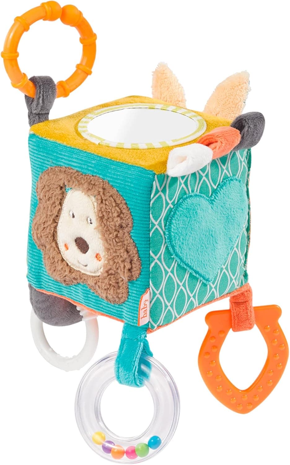 Fehn Funky Friends | Cubo de atividades para pendurar em carrinhos, berços e cadeirinhas para bebés a partir dos 0 meses