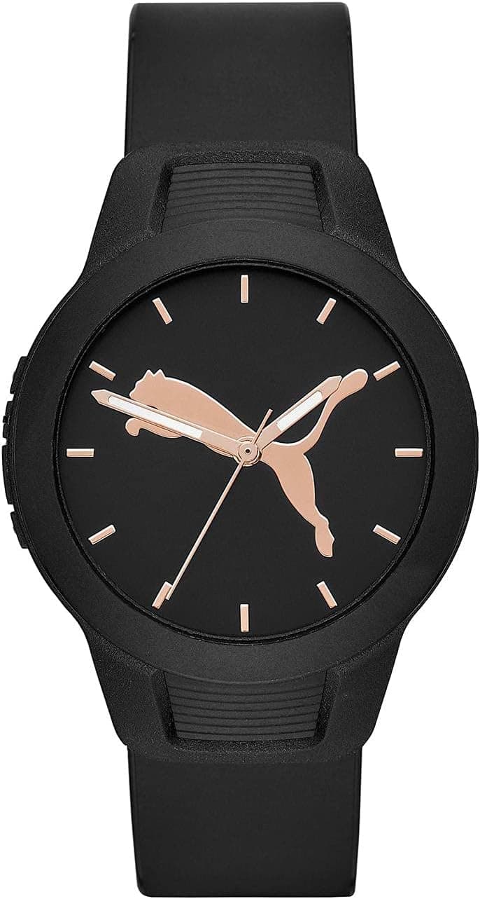 PUMA Relógio Reset para mulher, movimento de quartzo com correia de silicone