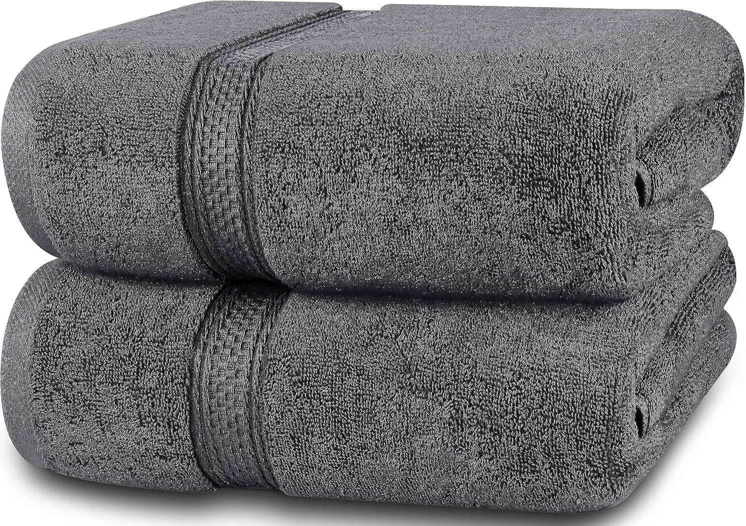 Utopia Towels - Conjunto de toalhas de banho (embalagem de 2, 69 x 137 cm) toalhas de algodão 100 % Ring-Spun (cinzento)