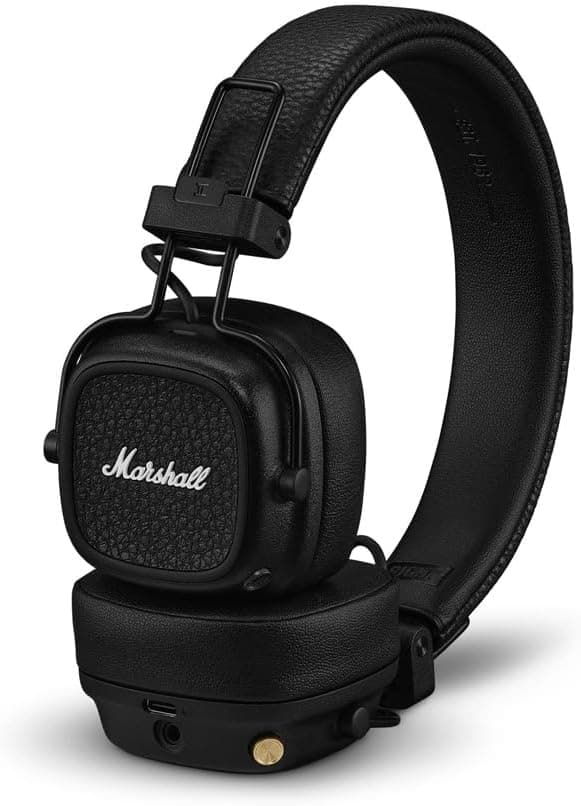 Marshall Major V | Auscultadores Bluetooth sem fios com 100 horas de autonomia em preto