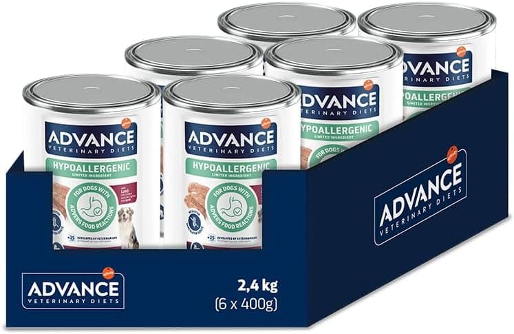 Advance Veterinary Diets | Comida húmida hipoalergénica para cão com borrego 6 x 400 g
