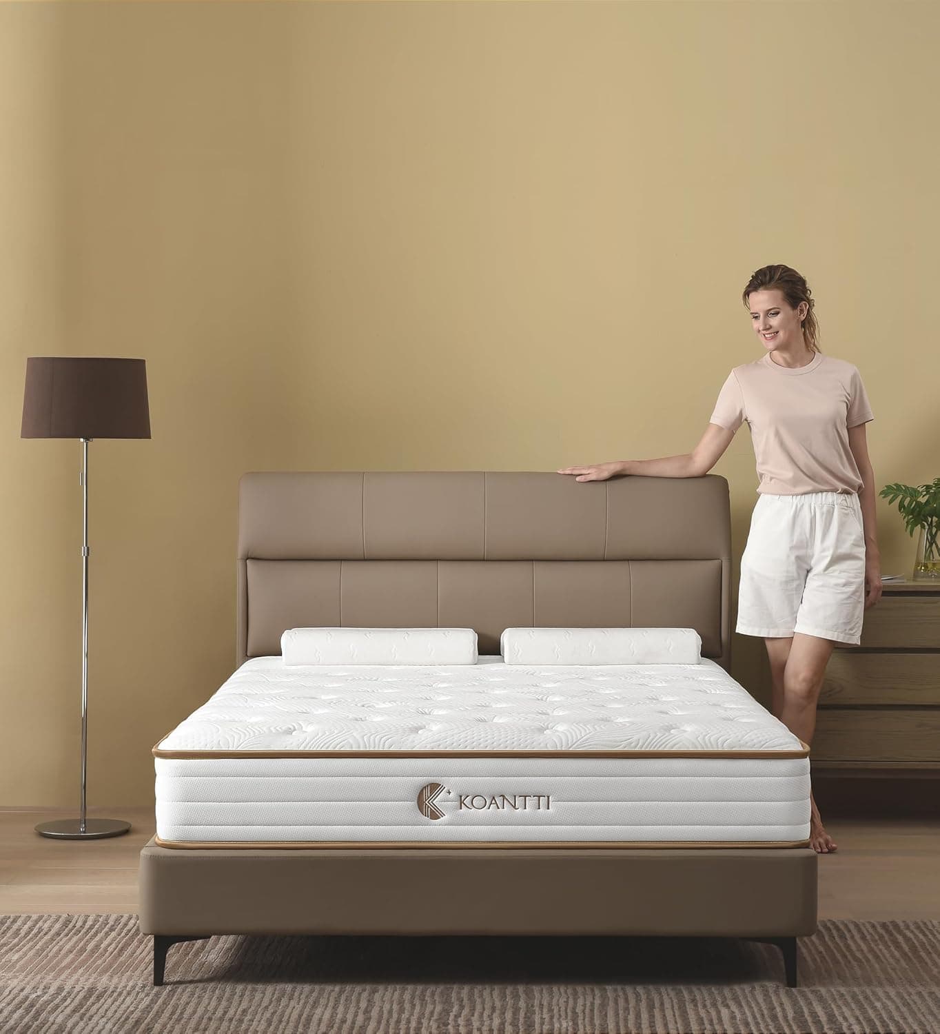 KOANTTI | Colchão de molas ensacadas 90 x 200 cm com espuma respirável e suporte ortopédico