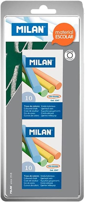 MILAN Blister 2 caixas 10 giz colorido (sulfato de cálcio)