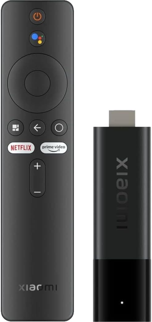 Xiaomi Smart TV Stick 4K Dispositivo de streaming com resolução 4K (3840 x 2160), tecnologia Android TV 11, Dolby Atmos, Dolby Vision, Bluetooth 5.0, controlo remoto, preto