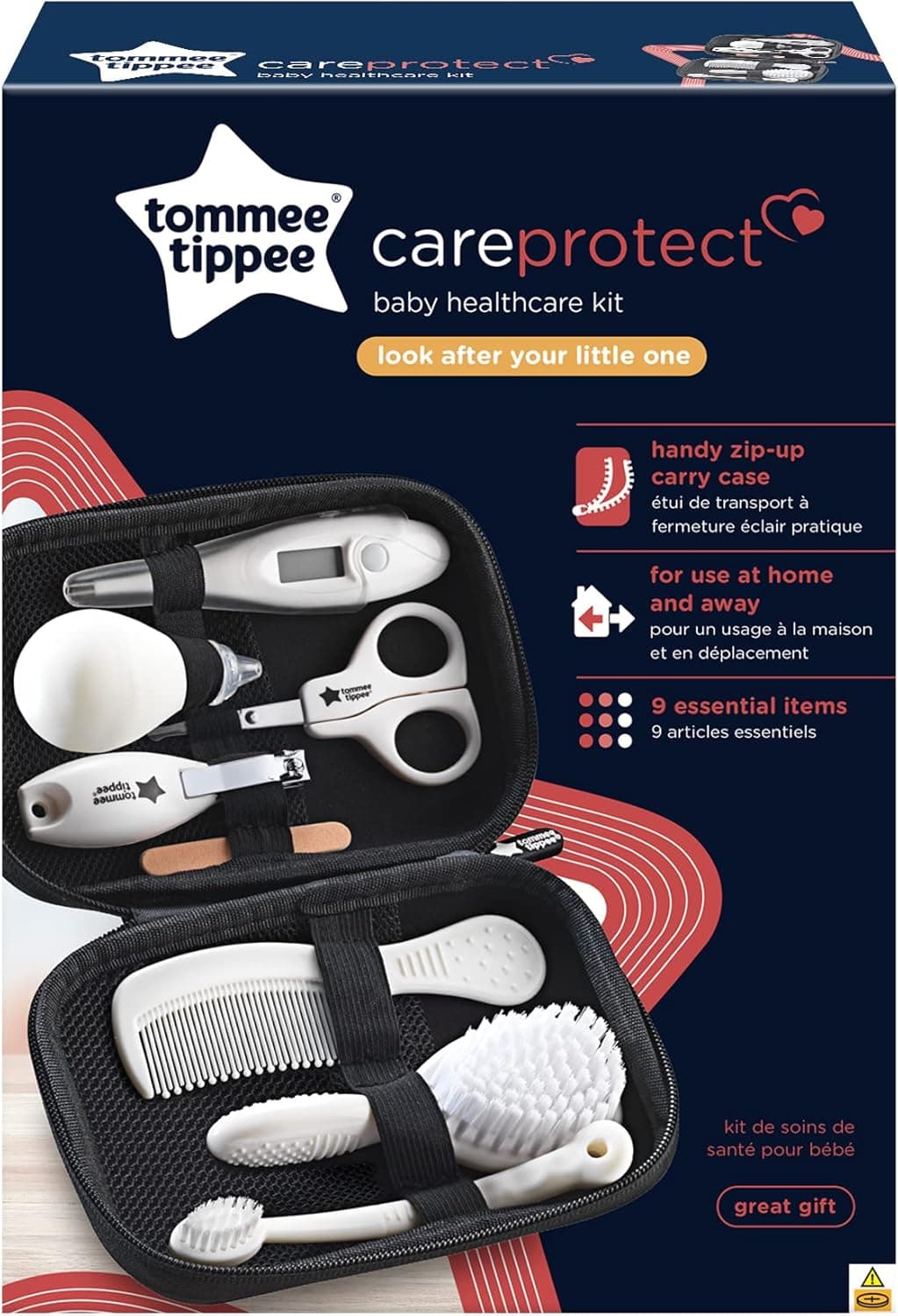 Tommee Tippee | Set de higiene para bebé com 9 acessórios essenciais e estojo de viagem