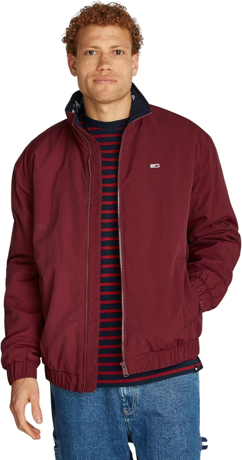 Tommy Jeans Casaco essencial com fecho de correr para homem