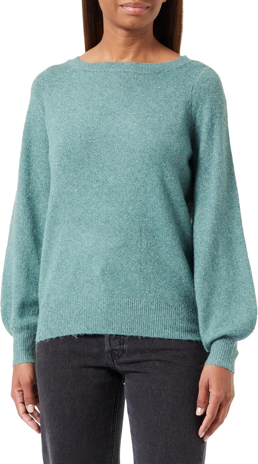 VERO MODA Vmbrilliant LS Boatneck Blouse Ga Noos camisola para mulher