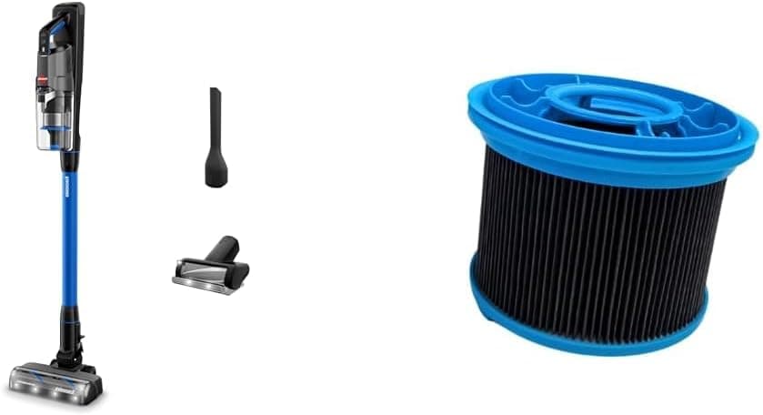 Bissell PowerClean FurFinder 4089N | Aspirador vertical sem fios com filtro HEPA e acessório FurGuard