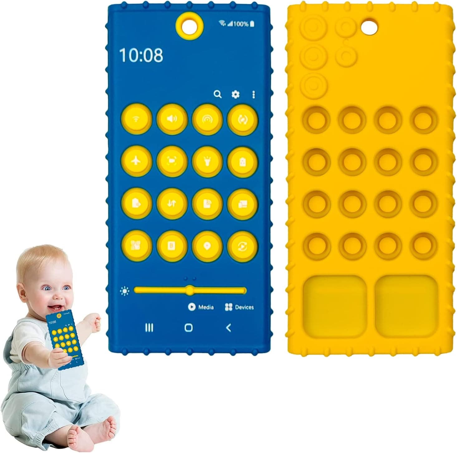 Brinquedos de silicone para dentição, 1 peça de silicone com, brinquedo macio com dentição do bebé, acessório de enfermagem dentição sem BPA para 0-12 meses bebés