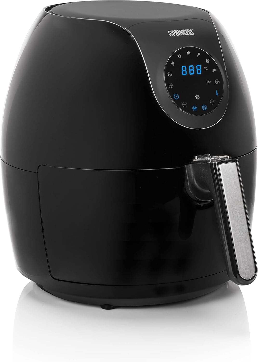 Princess 182050 - Airfryer familiar digital de ar quente, 1700 W, 5,2 litros, preta 5,2 L
