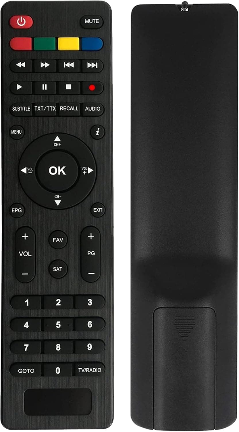 LEYF Controlo remoto universal 9 em 1, compatível para recetor DVB-T TNT, Redline, HD Line, Geant, Tiger, Sky, Drake, Servimat, Istar, Trumax, Dynavision, Head, Echosonic, Regular, Technocoms, Optex