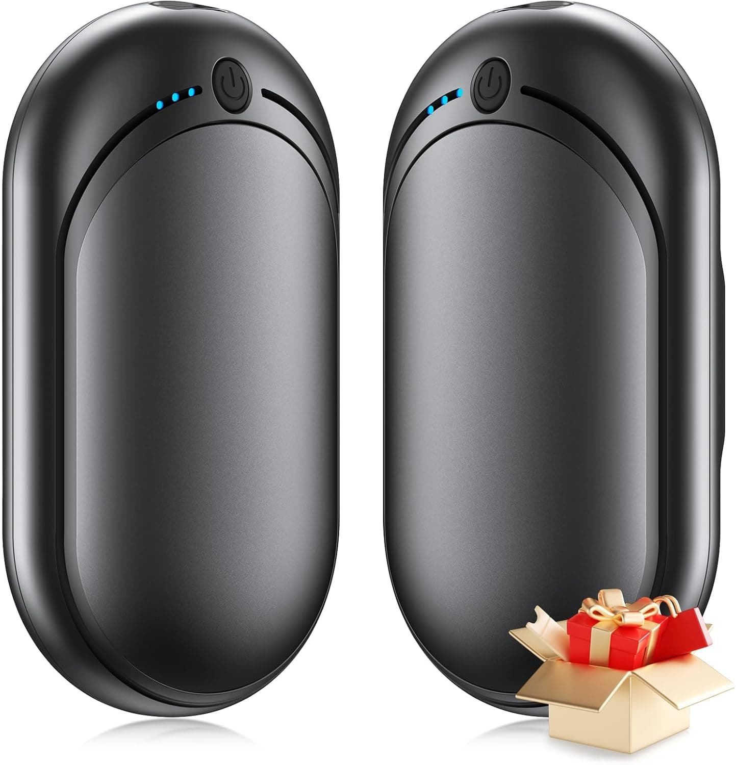 Babacom Aquecedor de mãos recarregável, 2 unidades, 3000mAh/20H, aquecedor de mãos elétrico USB com 3 modos de aquecimento, aquecedores de mãos ultraleves e portáteis, presentes para acampamento/caminhada/trabalho
