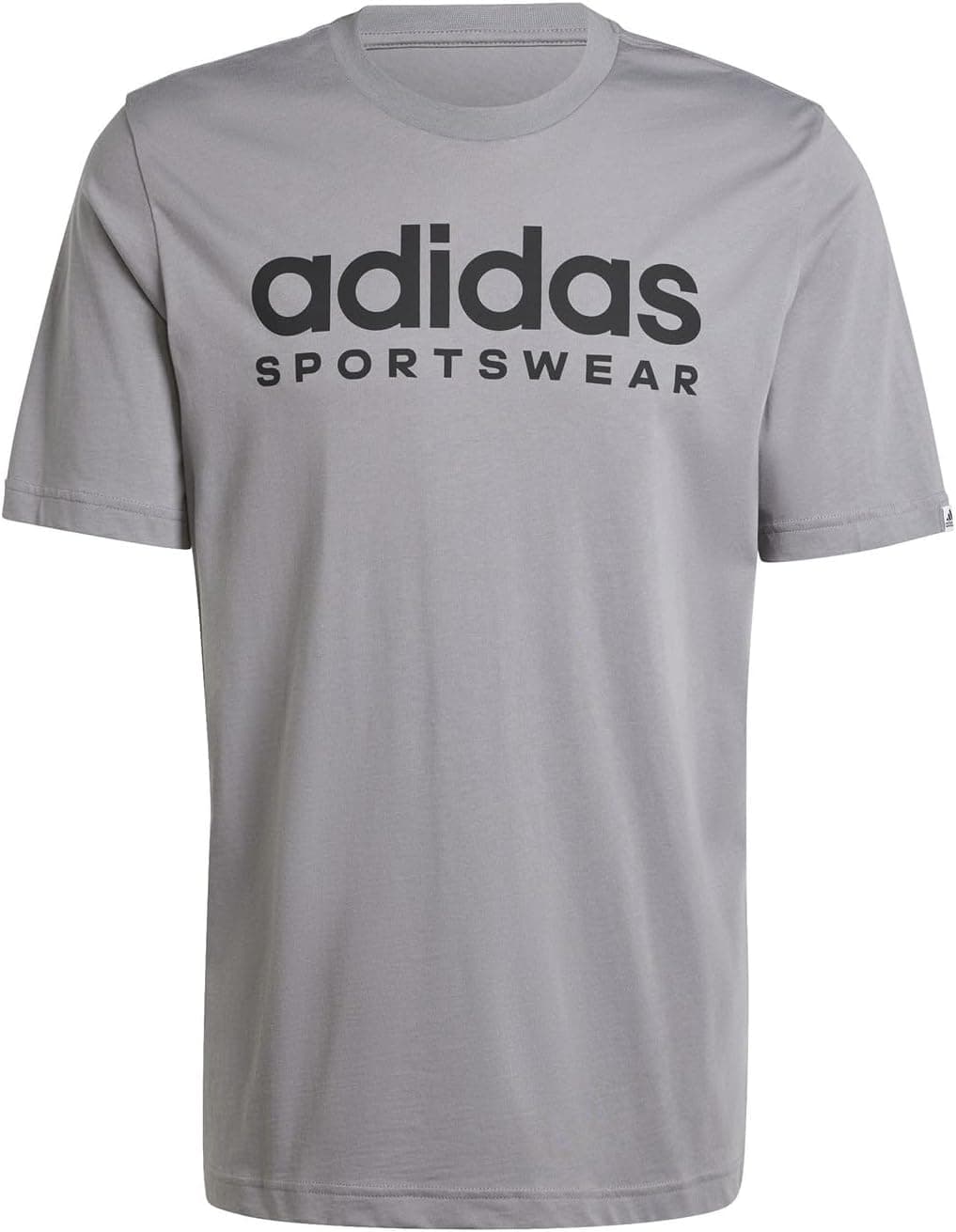 Adidas Graphic Tee | T-shirt desportiva masculina em algodão com gola redonda e estampado frontal