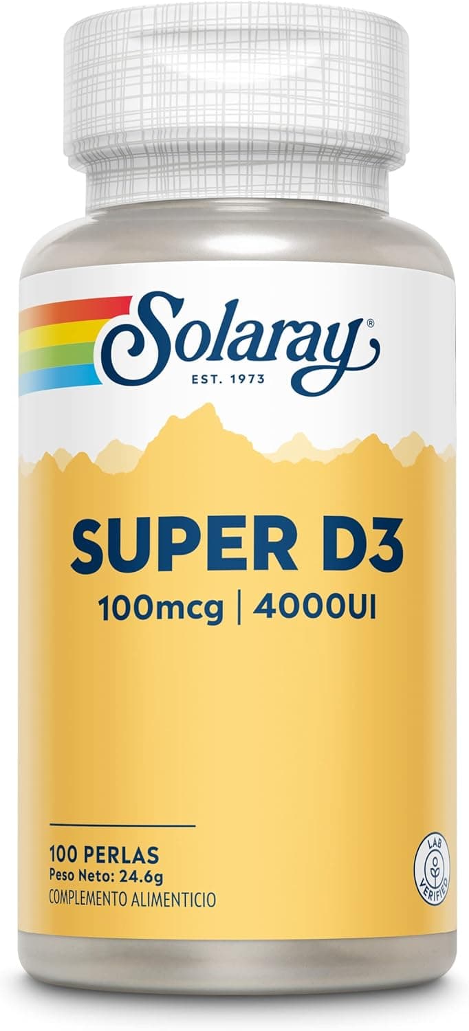 Solaray Solaray Super D3 4000 UI, 100 cápsulas, 24.6 g