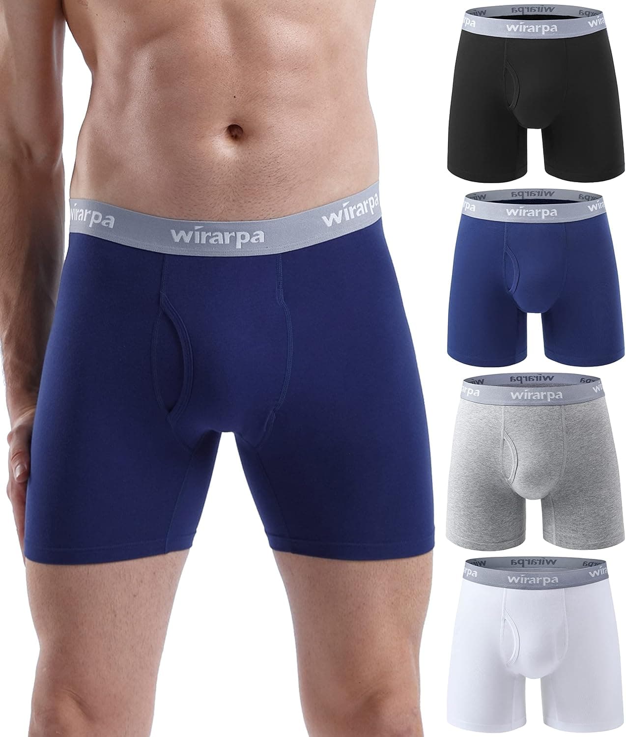wirarpa Boxers para homem, pack de 4