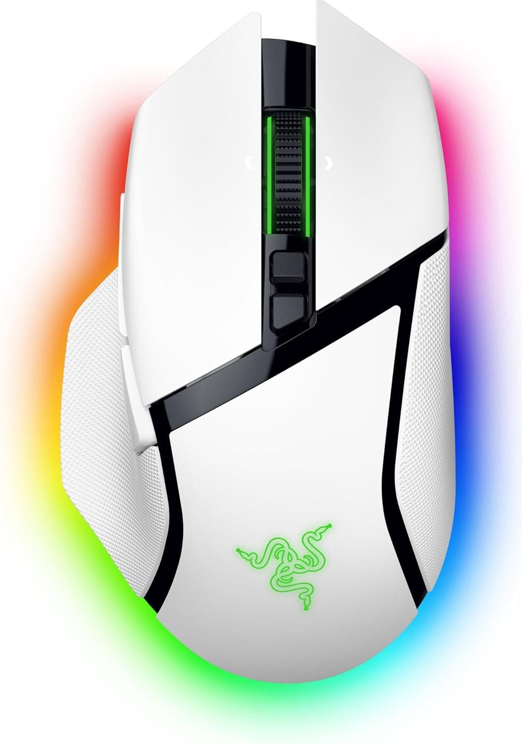 Razer Basilisk V3 Pro - rato sem fios personalizável para jogos com rodas inclináveis Hyperscroll (sensor ótico Focus Pro 30K, iluminação cromada de 13 zonas, botões programáveis 11) branco