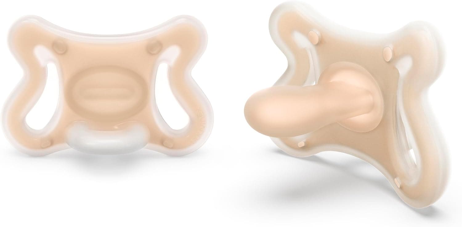 Suavinex, Embalagem de 2 chupetas recém-nascido zero zero, tetina fisiológica SX Pro, bebés 0 / 6 meses, hipoalergénico, adequado pele sensível, silicone, respeita o desenvolvimento bucodental