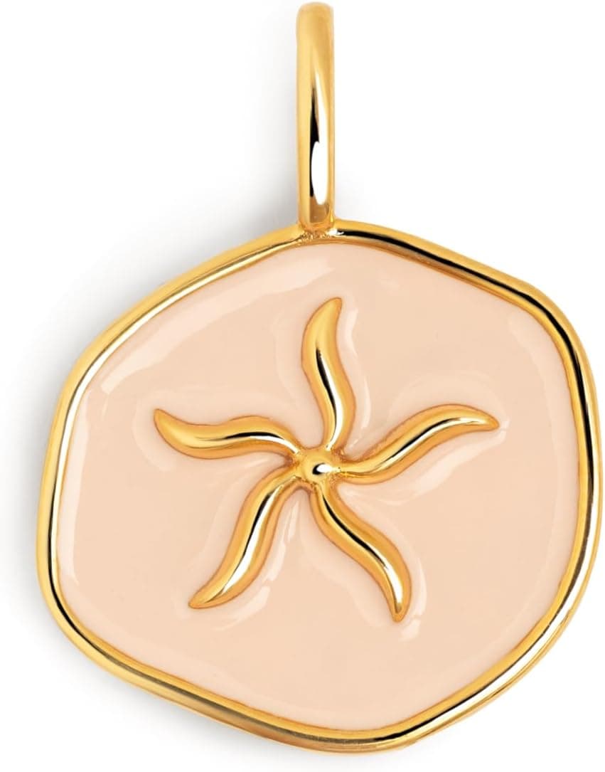 SINGULARU - Charms Enamel - Charms em latão ou em latão com acabamento em casa de banho de ouro de 18 kt - medalhões com motivos e detalhes em esmalte colorido - fechos com alça - jóias para mulher -