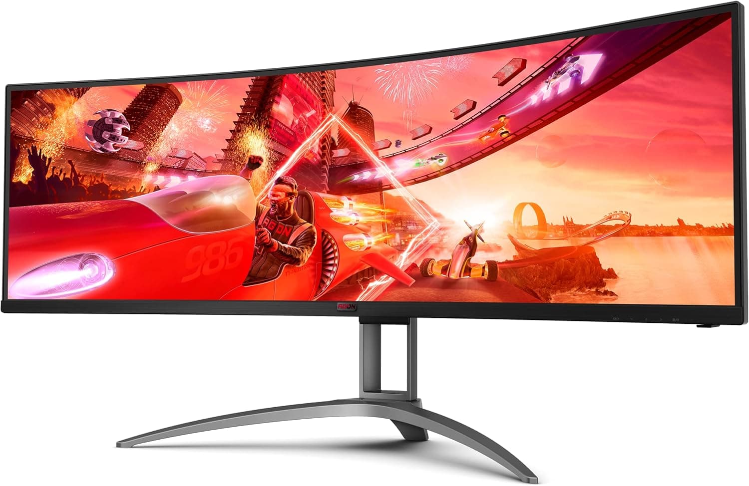 AOC Monitor Agon Gaming AG493UCX2-49 pulgadas Dual QHD, USB-C 165Hz, VA, 1ms, FreeSync Premium Pro, FlickerFree, Low Blue Mode (5120x1440, 400cd/m, HDMI 3x3.0, Displayport 1x1.4) 49 Pulgadas WQHD 165Hz VA Curved