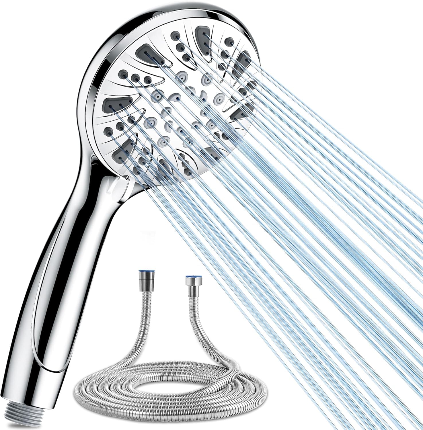 Magichome Shower Head | Coluna de duche de mão com 5 modos e acabamento cromado, inclui mangueira 1,5 m