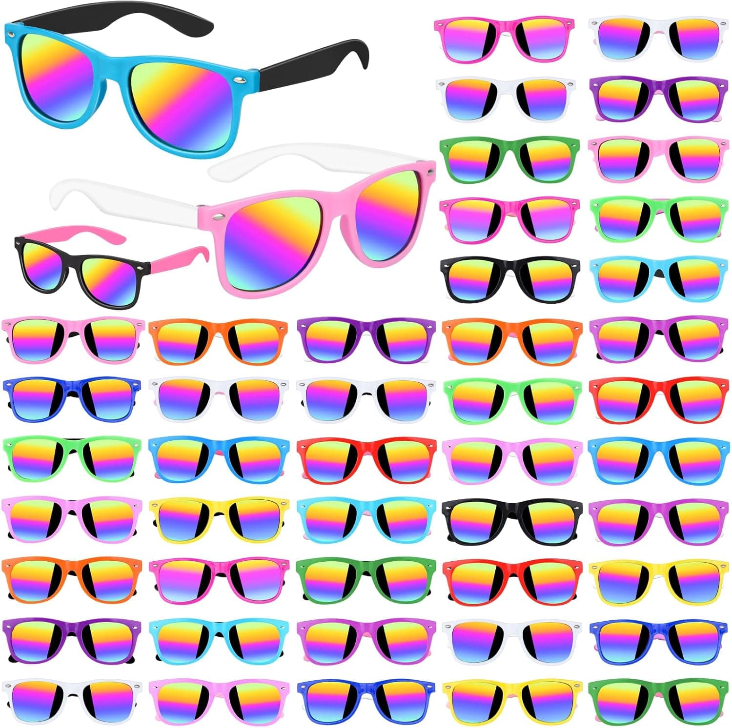 Gifts2U Óculos de sol de néon para crianças com proteção UV400 para crianças, presentes de festa para aniversário, piscina de praia, presentes de Páscoa