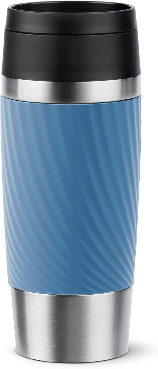 Tefal Classic Twist Travel Mug | Copo térmico 100% hermético com tampa de rosca e fecho quick press, mantém bebidas frias 8h e quentes 4h, 360 ml