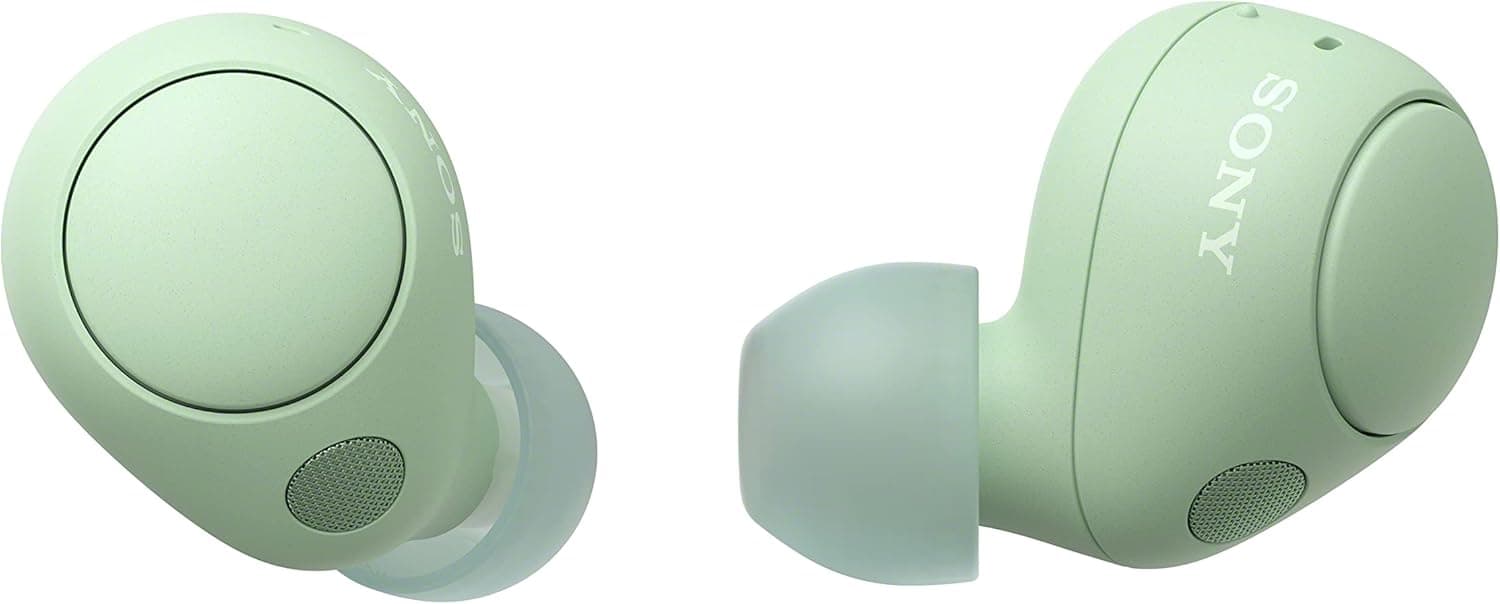 Sony WF-C700N Earbuds sem fios, Bluetooth, cancelamento de ruído (pequeno, leve e com conexão multiponto, IPX4, bateria de até 20 RH, carregamento rápido, iOS e Android) verde menta