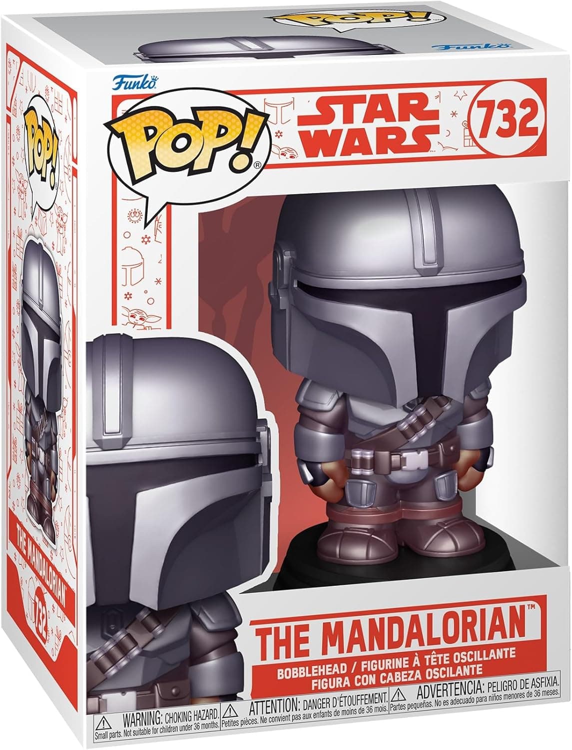 Funko Pop! Star Wars: Holiday – The Mandalorian​ - Figura de vinil colecionável, ideia para presente, mercadoria oficial, brinquedos para crianças e adultos, fãs de movimentos, boneco para