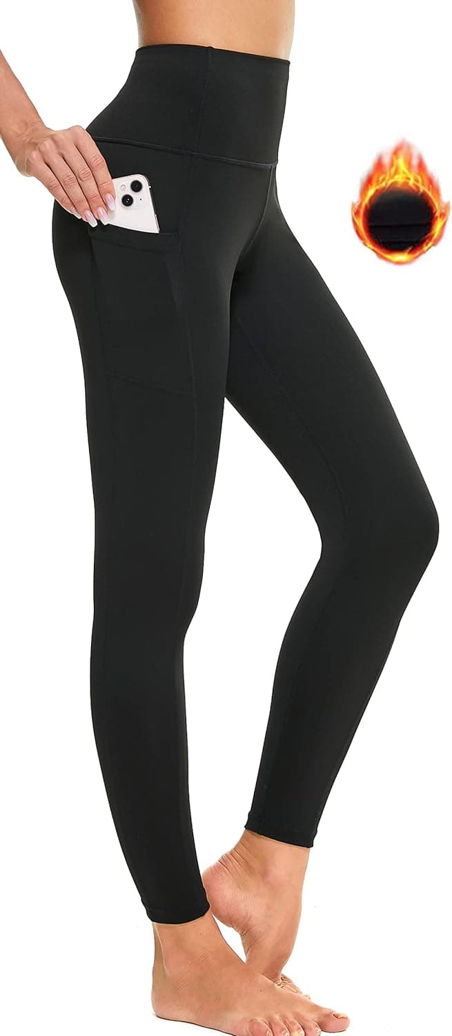 Zinmore Calças capri de cintura alta para mulher, calças desportivas, leggings para ioga, exercício, fitness, treino, leggings com bolsos para telemóvel