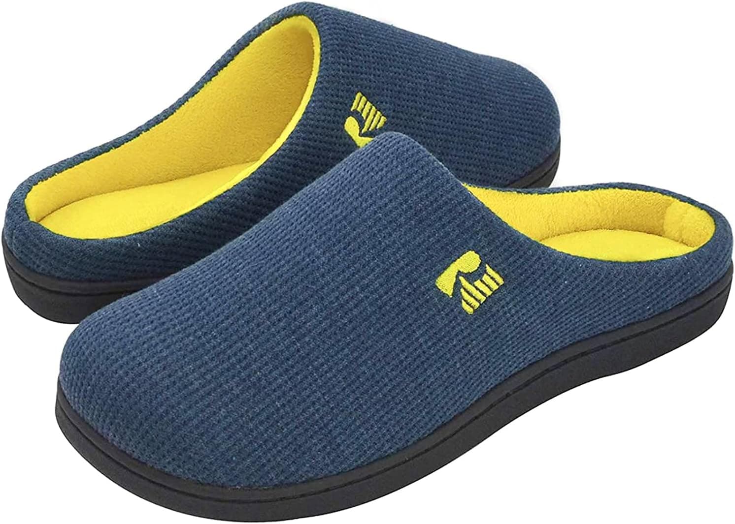 RockDove Pantufas de dois tons e espuma viscoelástica para homem