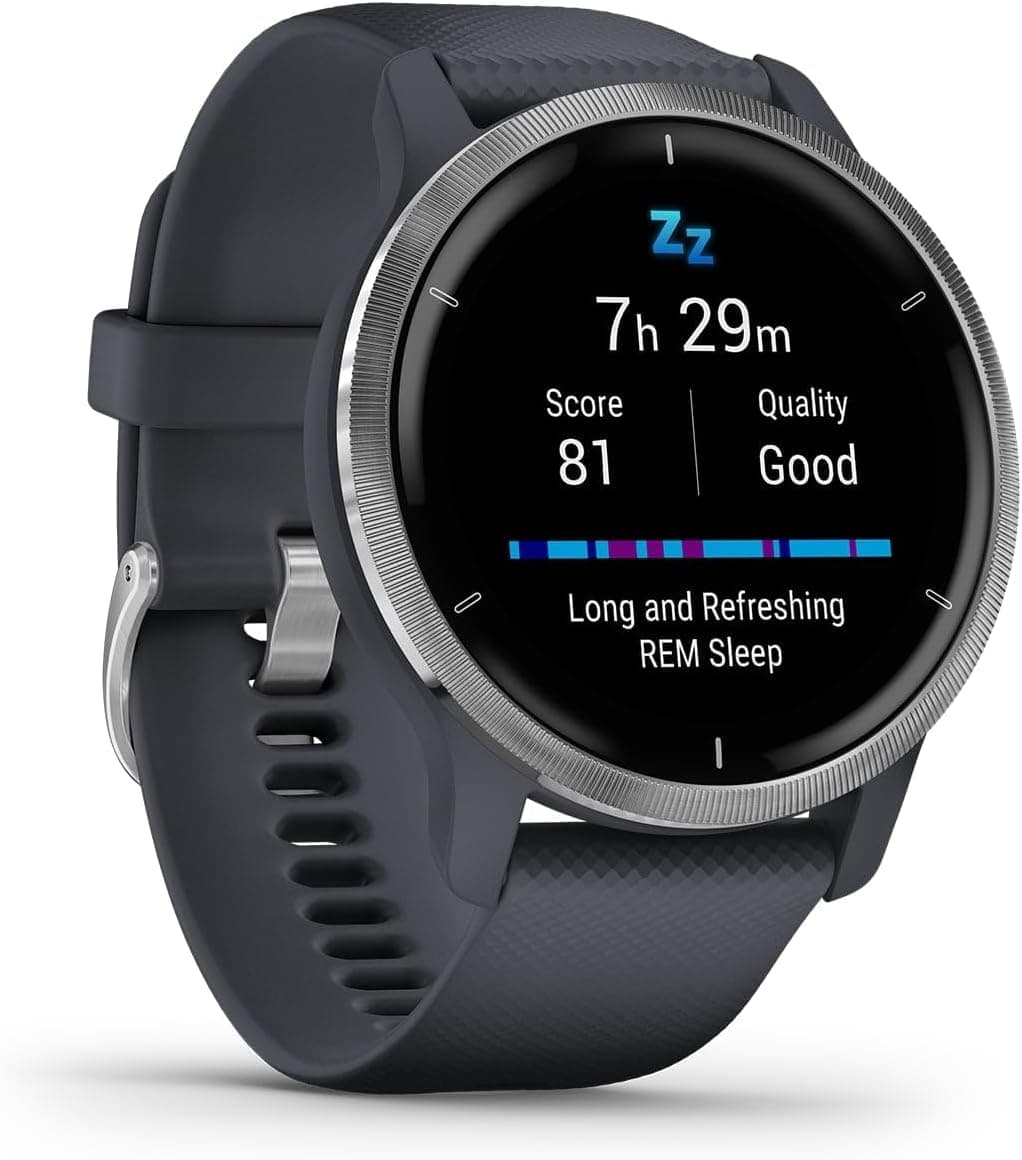 Garmin Venu 2 Relógio inteligente com GPS, música e desportos, azul grafite, 45 mm