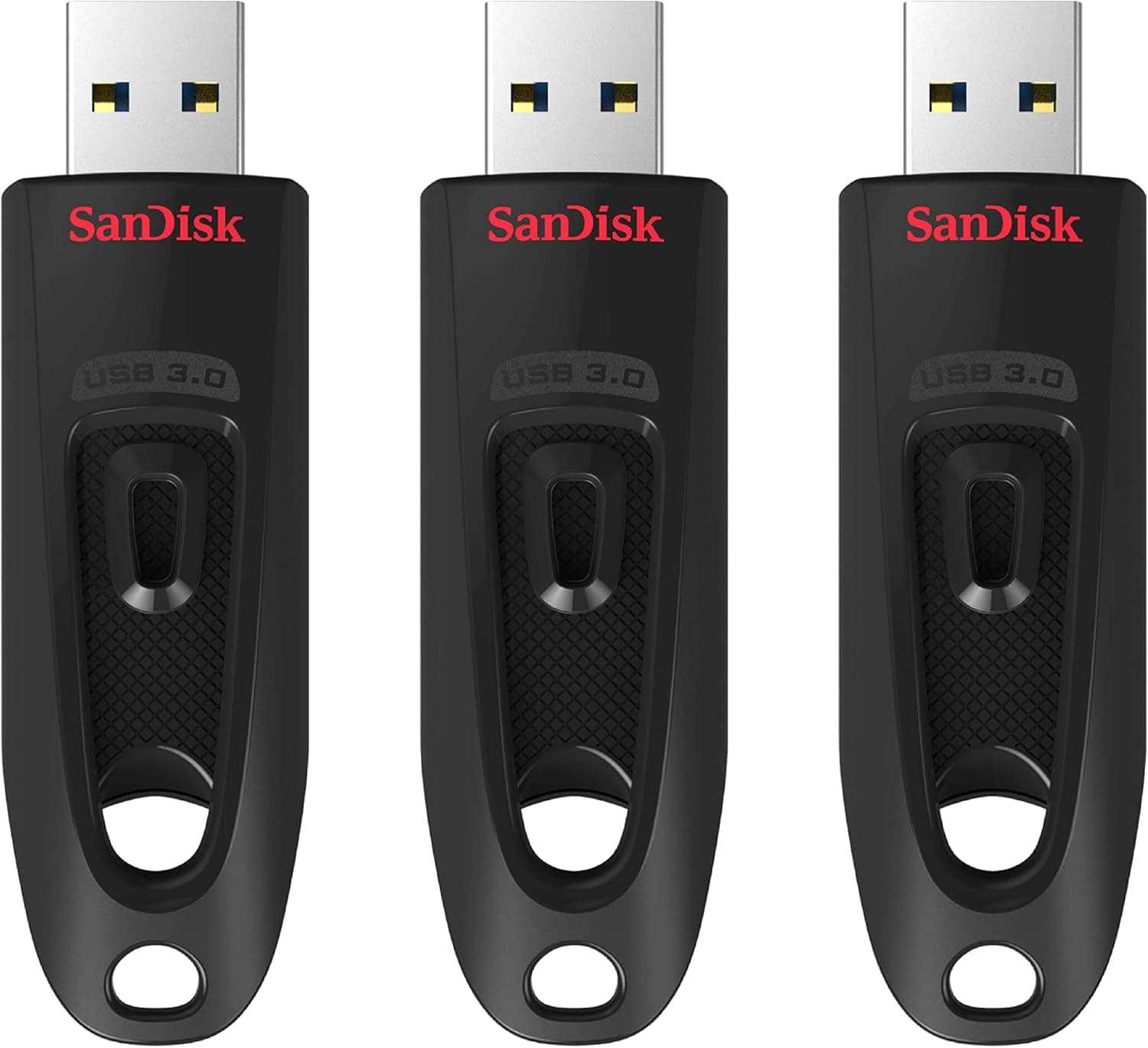SanDisk Ultra USB 3.0 | Pen drive 64 GB até 130 MB/s pack de 3 unidades