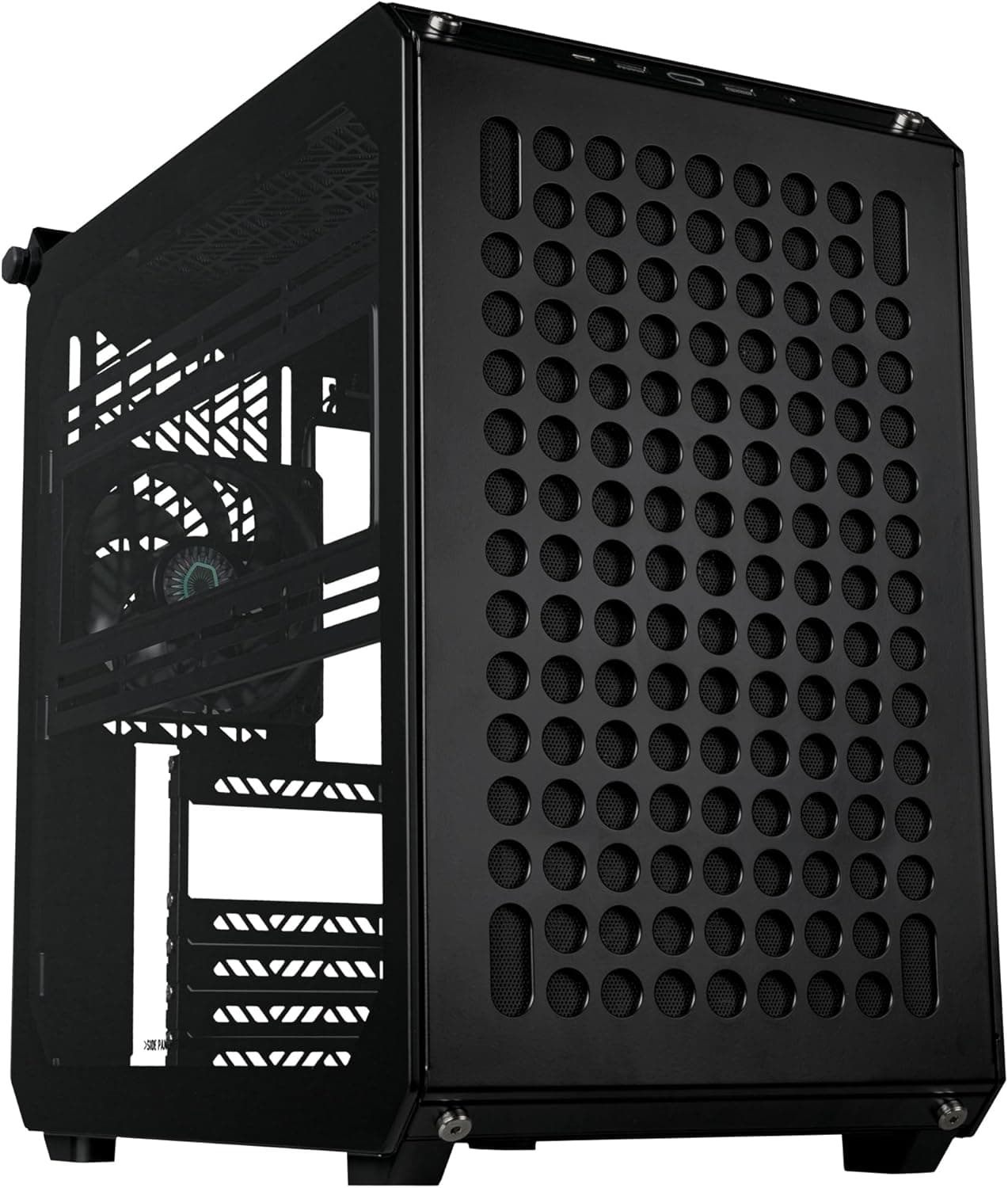 Cooler Master Qube 500 Flatpack – Caixa PC ATX com média torre, totalmente modular, 1 ventilador SF, 120 mm, preto pré-instalado, montagem GPU vertical, suporta placa base EATX e radiadores duplos 280