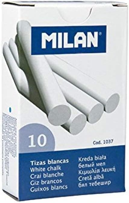 MILAN Caixa de 10 giz de sulfato de cálcio branco (1037)