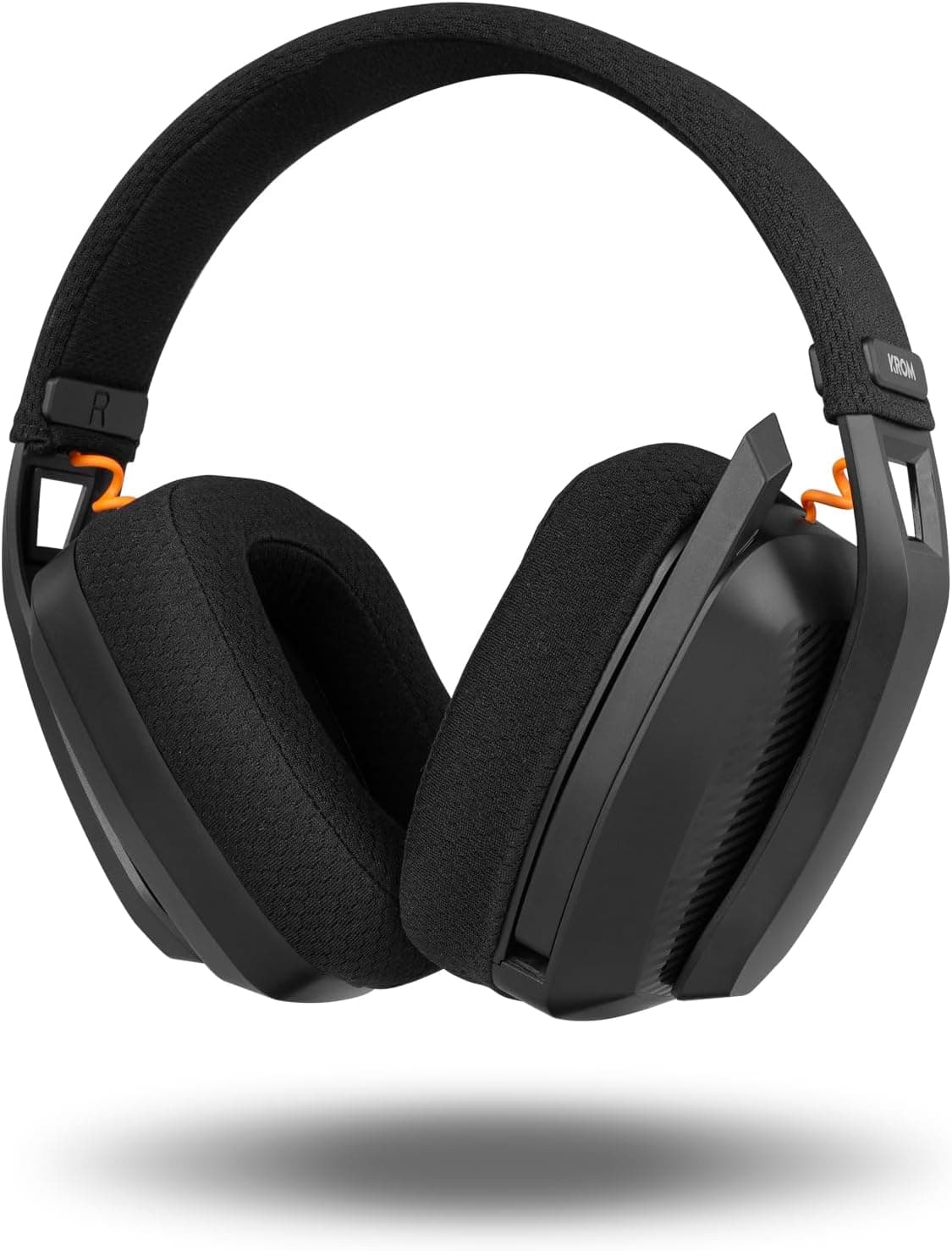 KROM Kanji Auriculares sem fios, ligação Bluetooth 5.3, 2,4 Ghz ou USB, altifalantes de 40 mm, controlo de volume e microfone integrado, faixa ajustável e leve, preto