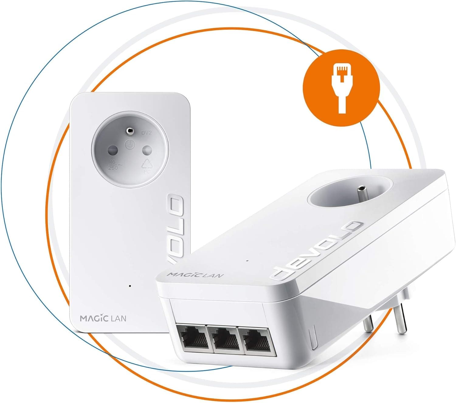 Devolo Magic 2 LAN Triple Starter Kit | Adaptador powerline com 3 portas Ethernet para smart TV, computador e consola