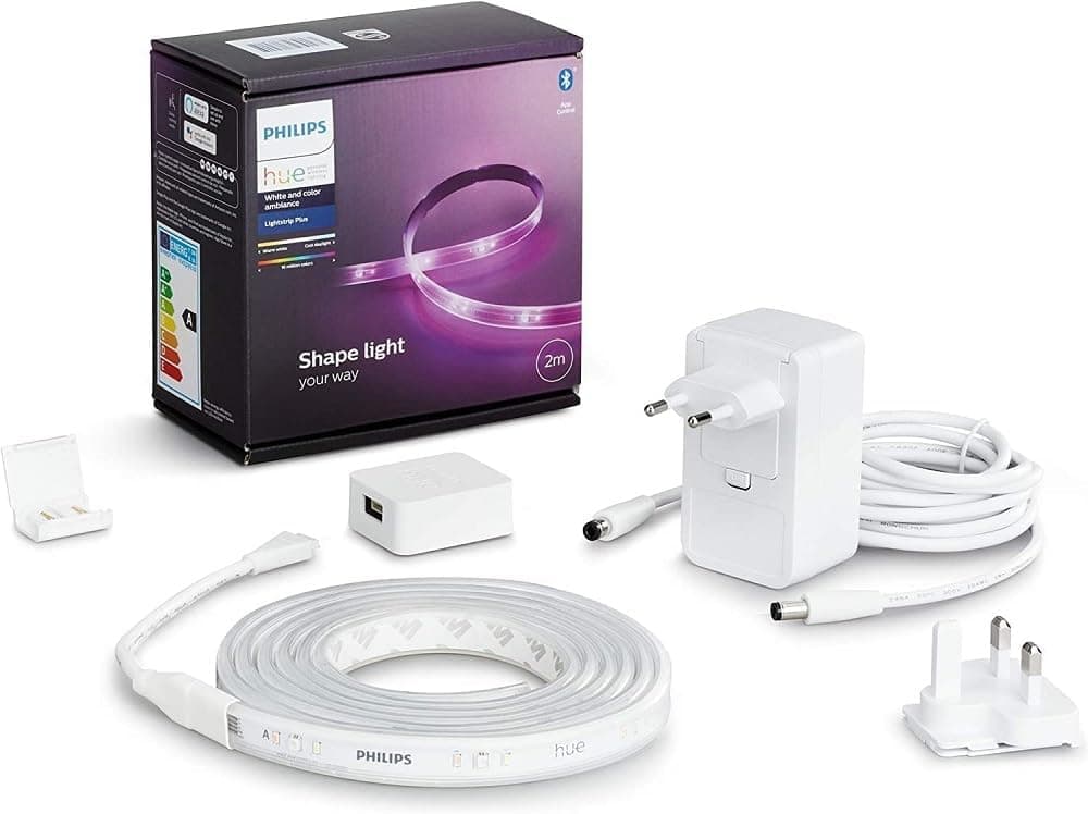 Philips Hue - Fita LED inteligente 2m, com Bluetooth, luz branca e colorida, compatível com Alexa e Google Home