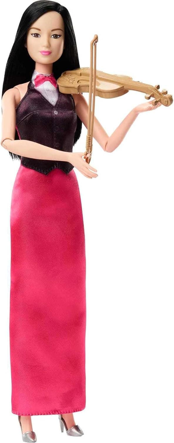 Barbie Violinista Mattel HKT68 | Boneca articulada com violino e acessórios para crianças a partir dos 3 anos