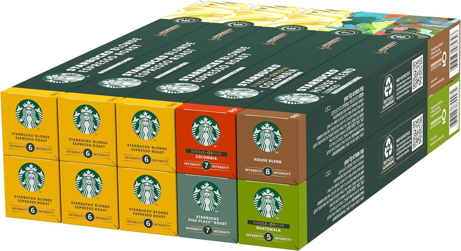 STARBUCKS Blonde Espresso Roast Variety Pack de Nespresso, cápsulas de café 10 x 10 (100 cápsulas) 